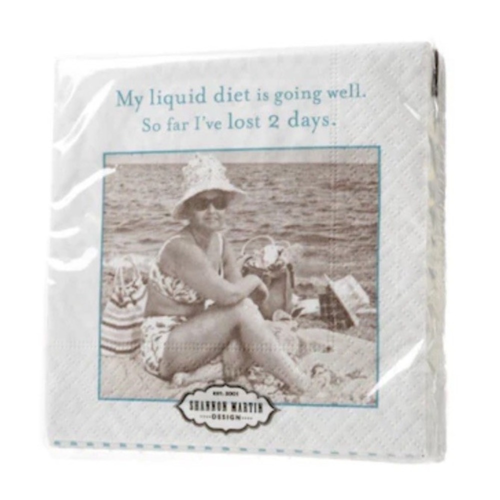 Shannon Martin Design Cocktail Napkins Vintage 50s Women Theme Liquid‎ Diet